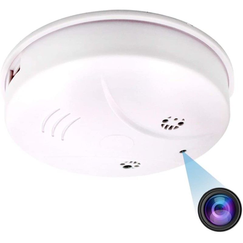 Détecteur de Fumée Caméra Espion Full HD 1080p Wifi Détection de mouvement