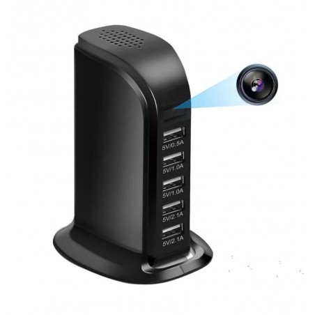 Caméra station de charge secteur USB accessible à distance
