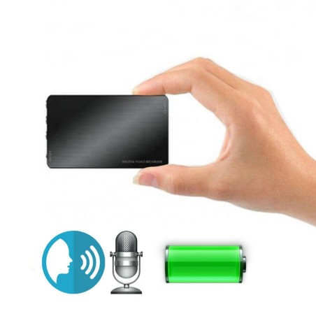 Micro enregistreur vocal longue autonomie 80h et 160h en détection