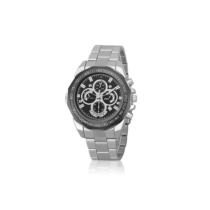 Montre Métallique avec Caméra Full HD, Vision Nocturne et Microphone Intégré