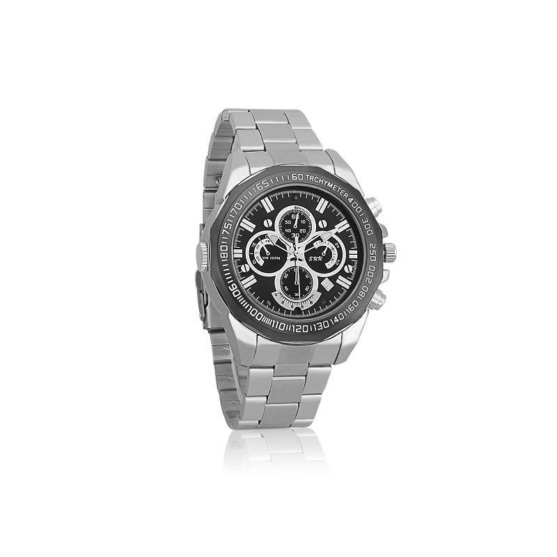 Montre Métallique avec Caméra Full HD, Vision Nocturne et Microphone Intégré