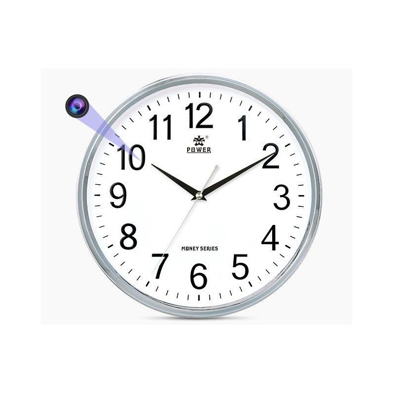 Wall clock camera with motion detection