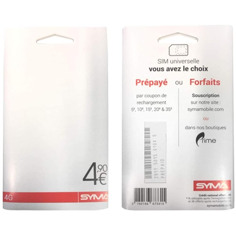 SYMA Carte Sim Universelle