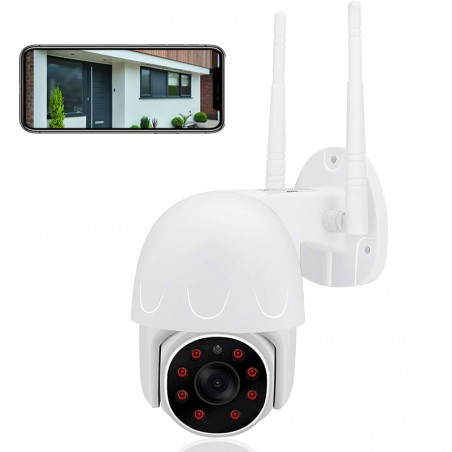 Caméra de surveillance PTZ extérieur Full HD WIFI accessible à distance vision nocturne