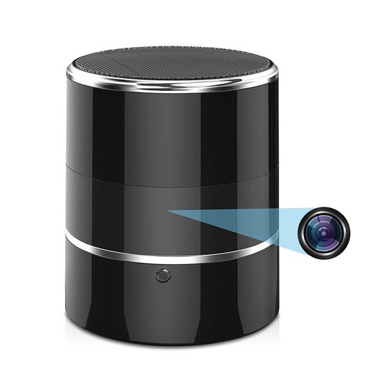Enceinte Bluetooth camera rotative espion WIFI Full HD Détection de