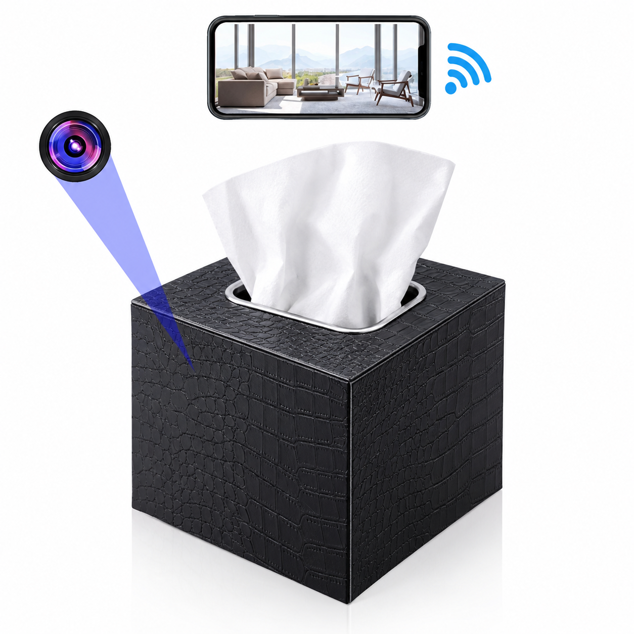 caméra espion wifi Full HD vision nocturne détection de mouvement
