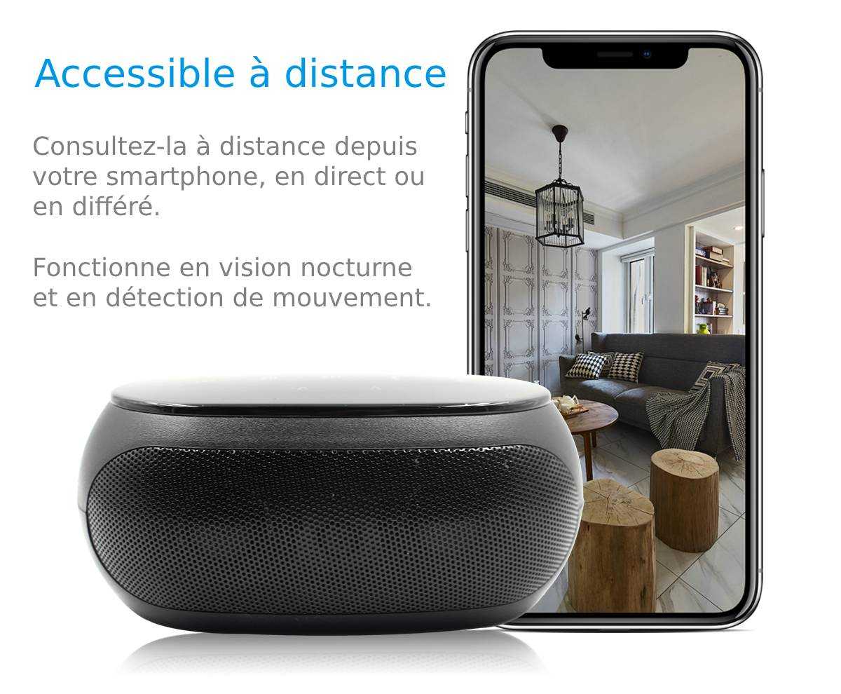 caméra espion wifi Full HD vision nocturne détection de mouvement