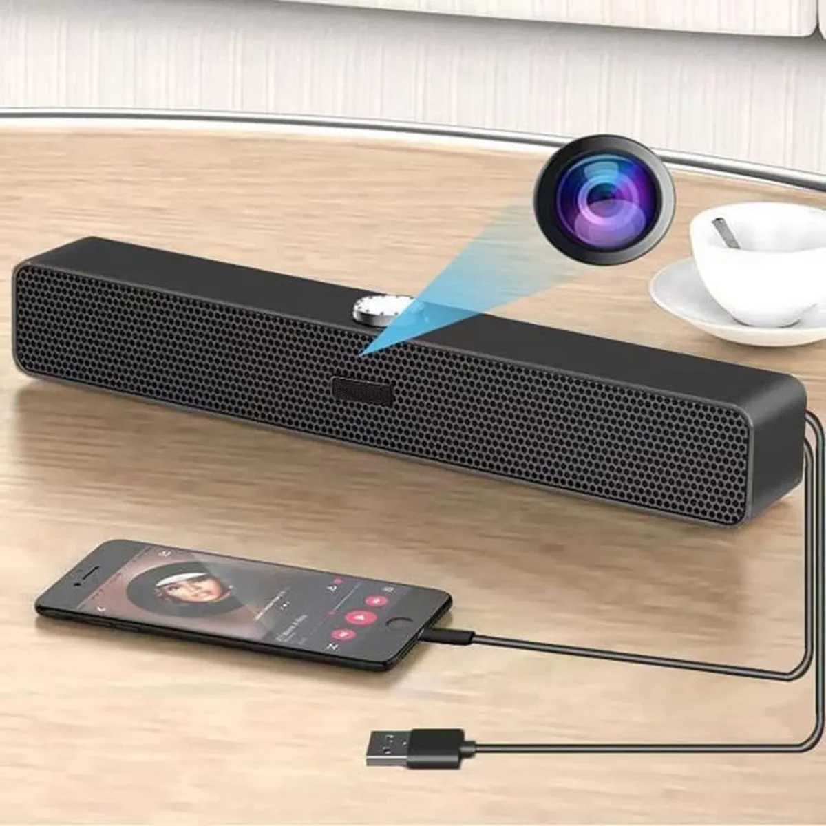 Enceinte Bluetooth caméra espion WIFI invisible 4K IP